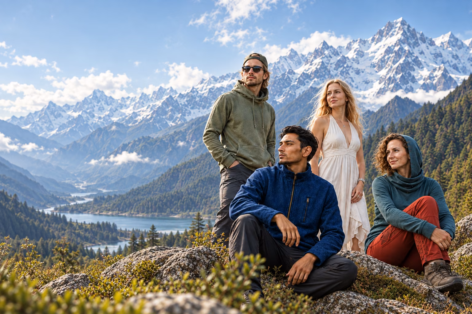 The Shambala collection in a Himalayan landscape